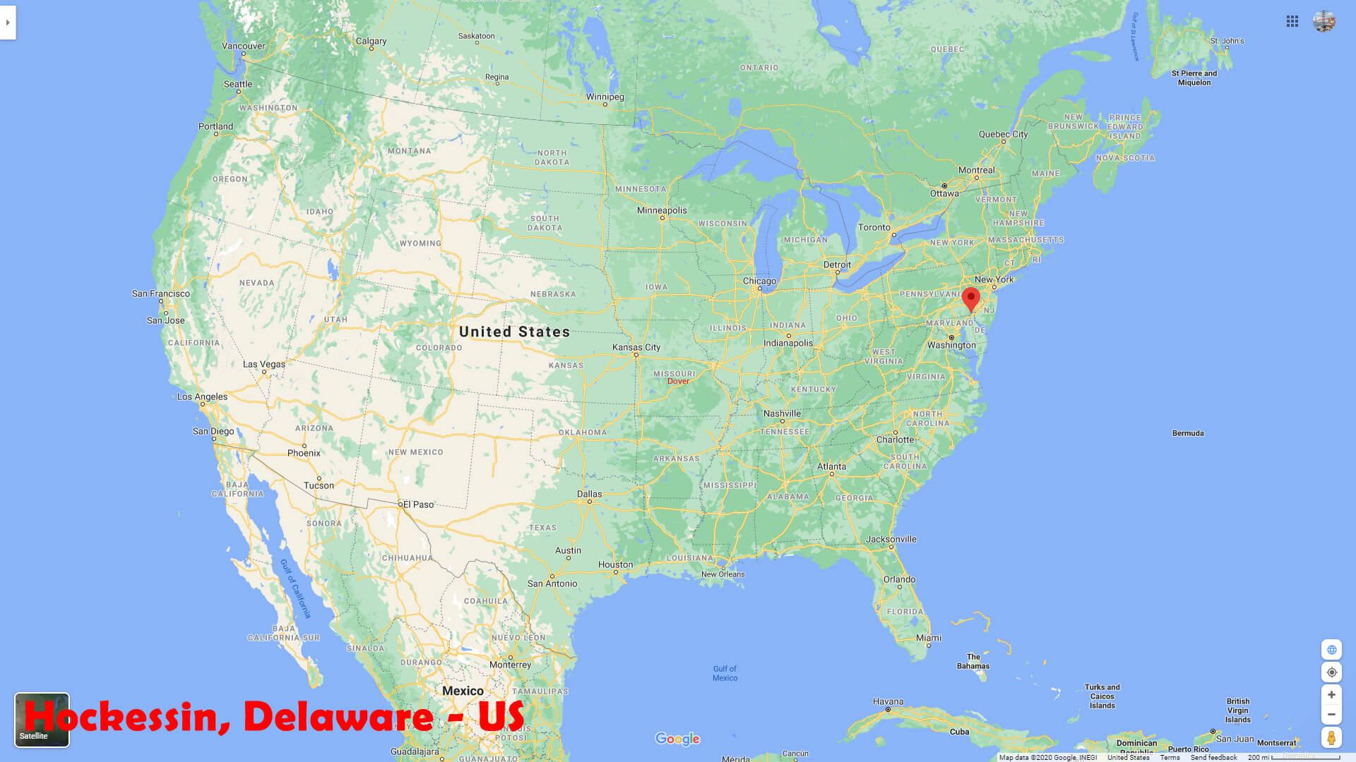 Hockessin Location Map Delaware US